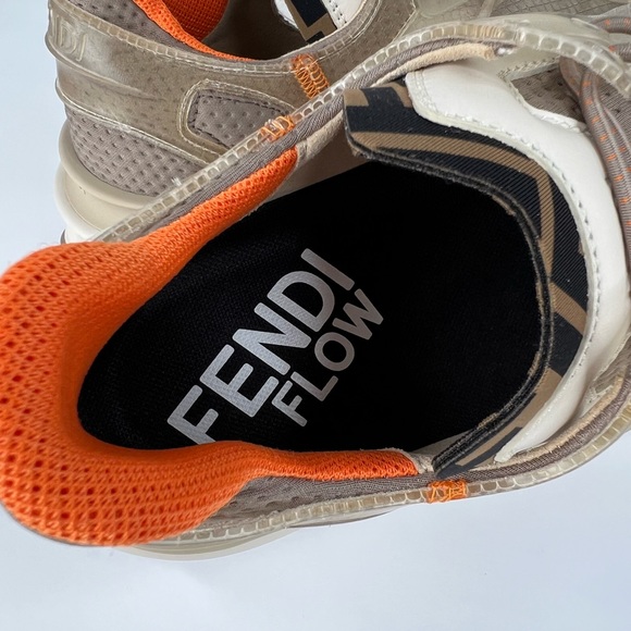 FENDI Flow FF Nylon Transparent Mix Media Logo Sneakers UK 11 - US 12 - EU 45 - Picture 9 of 14